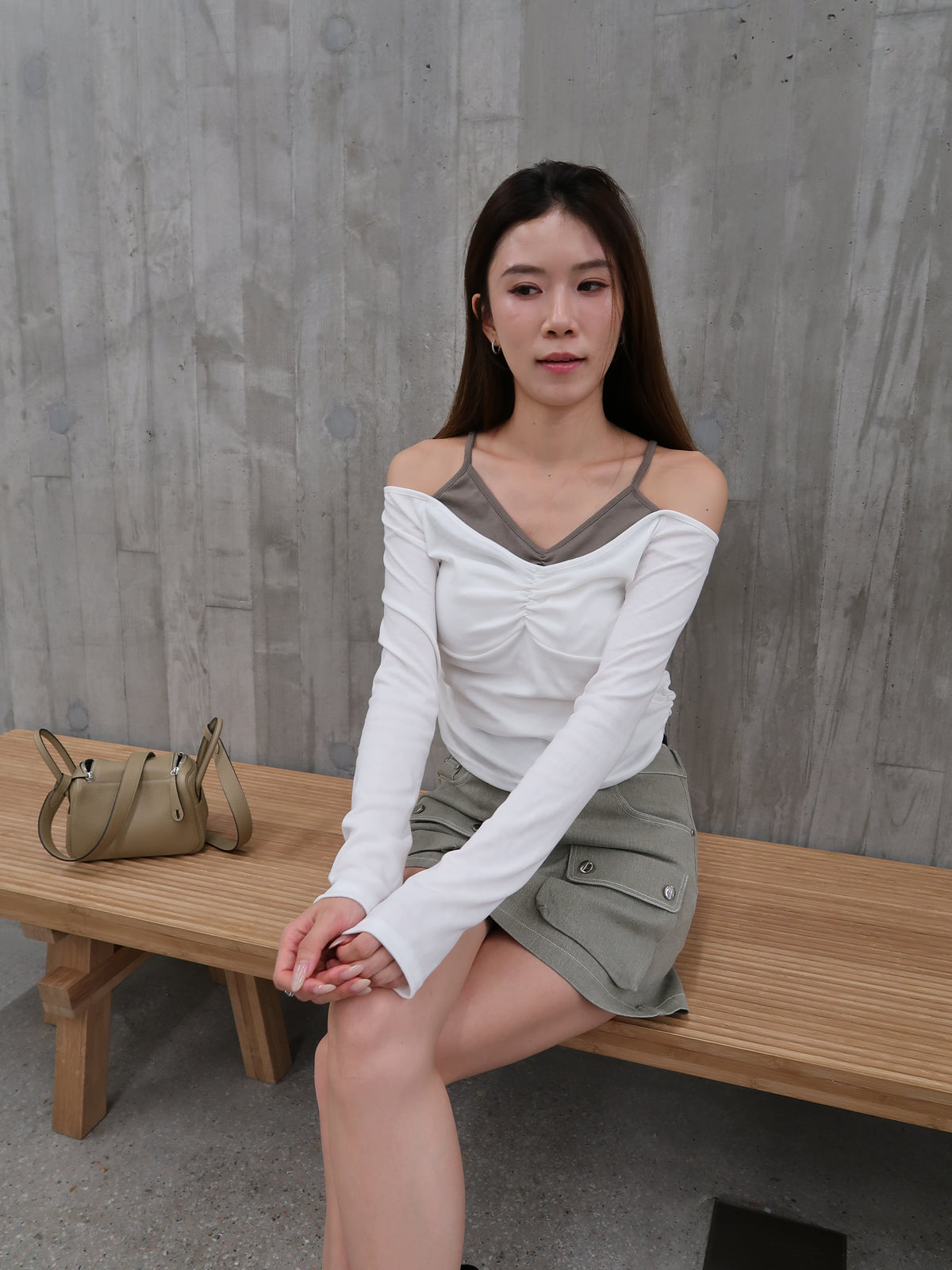 Two layer Mix Long Sleeves Top