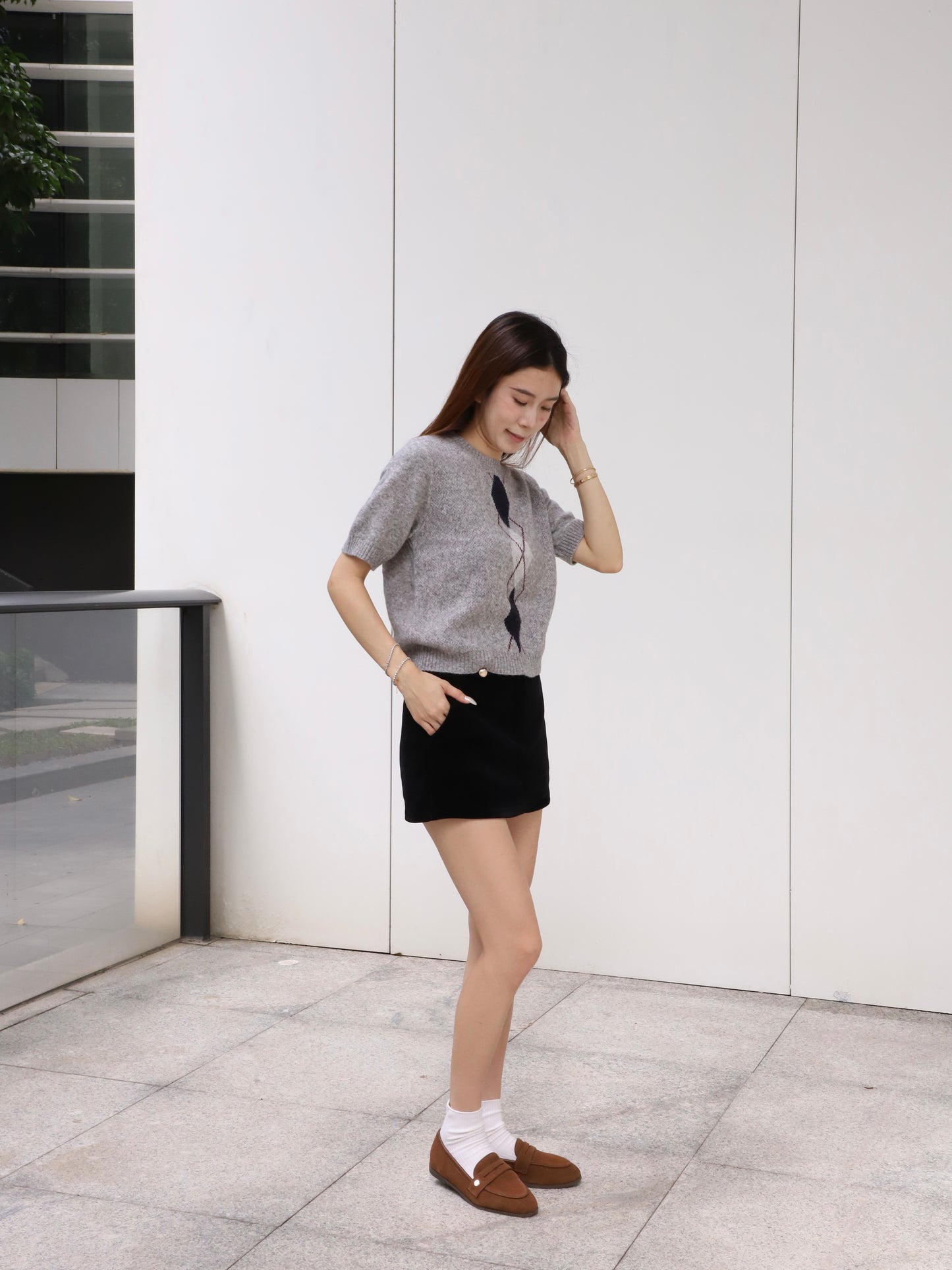 School Style Knitted Set