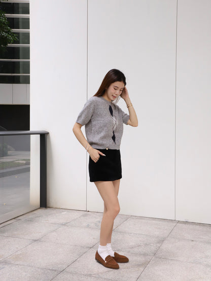 School Style Knitted Set