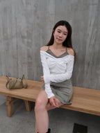 Two layer Mix Long Sleeves Top