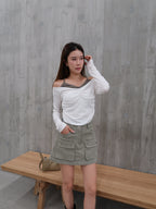 Two layer Mix Long Sleeves Top