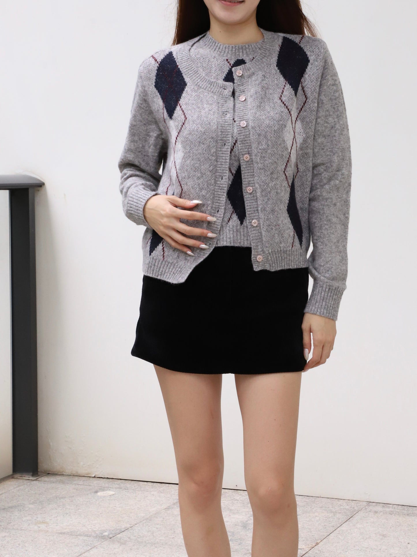 School Style Knitted Set