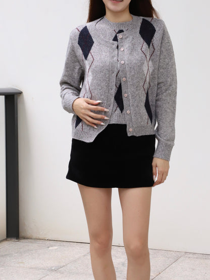 School Style Knitted Set