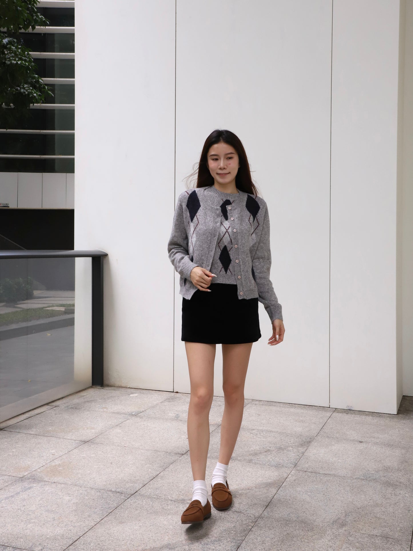 School Style Knitted Set