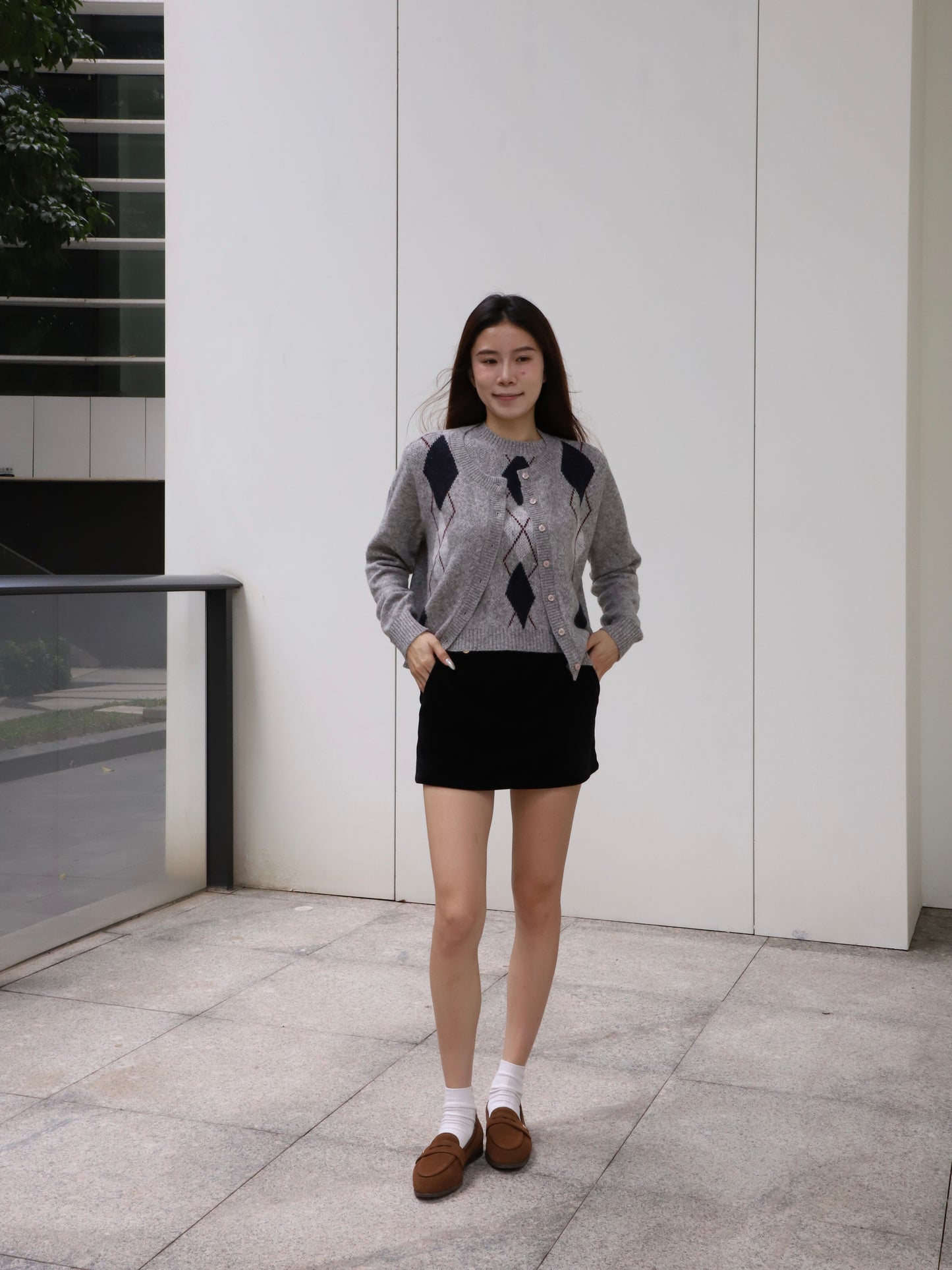 School Style Knitted Set