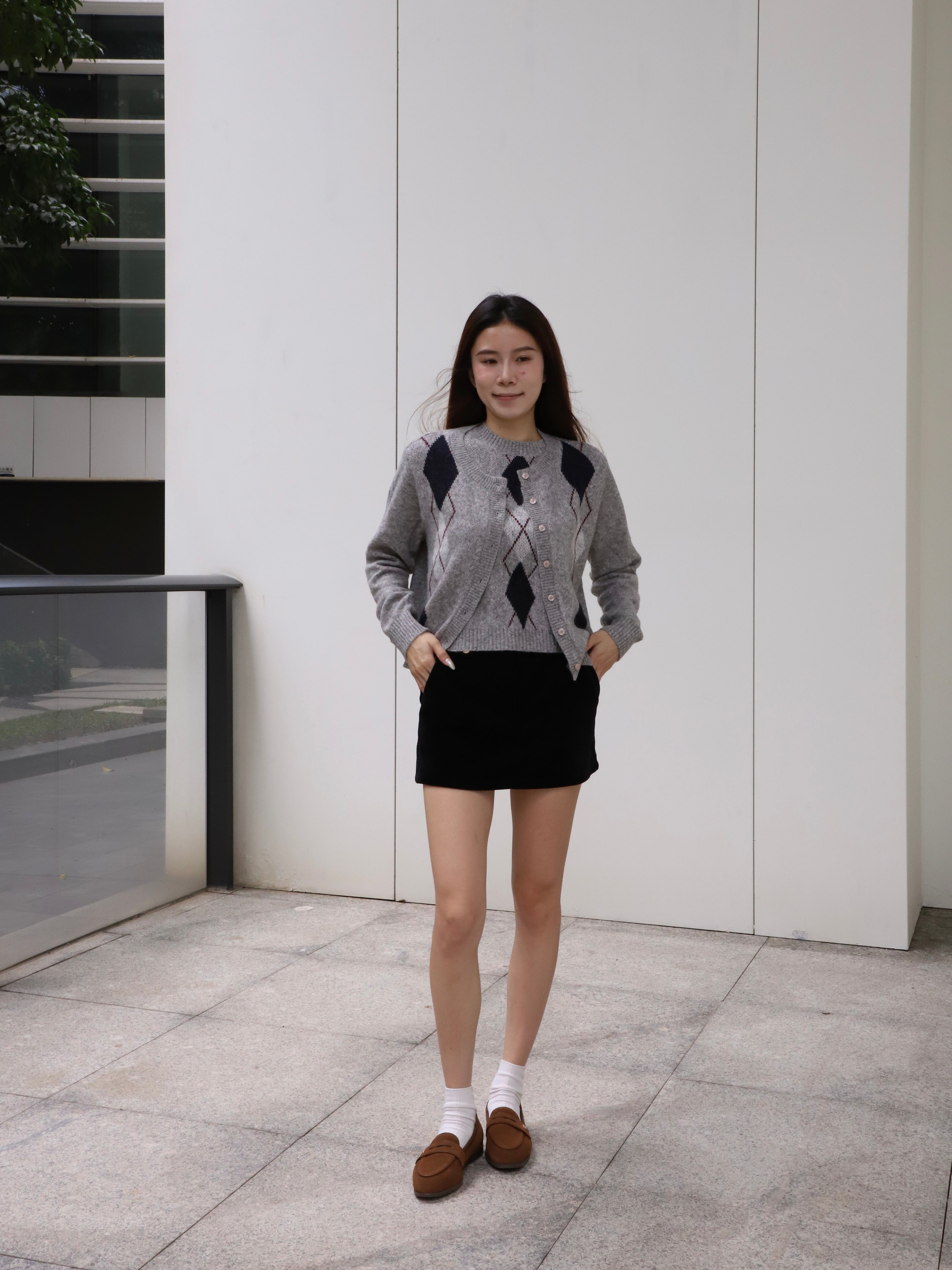 School Style Knitted Set