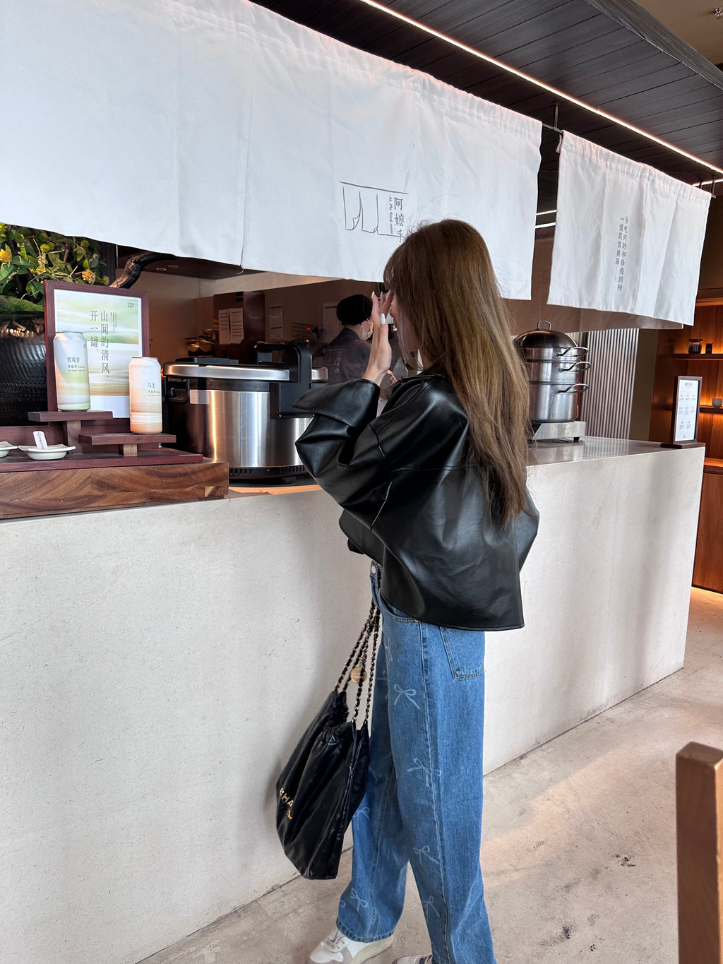 Leather Long Sleeves Shirt