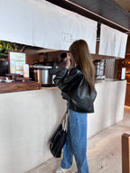 Leather Long Sleeves Shirt