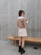 Shirt Knitted Mix Long Sleeves Top