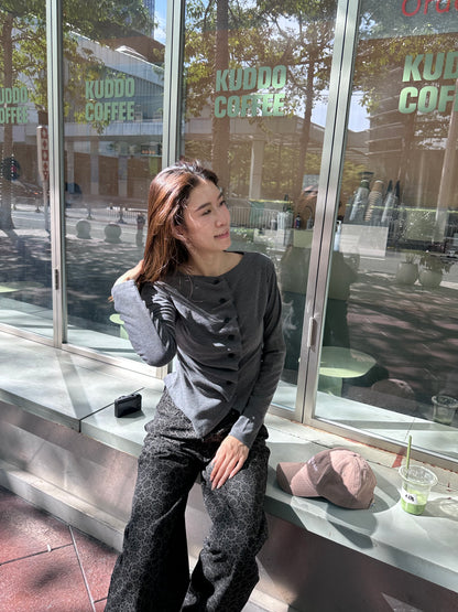 Whole Ruffles Long Sleeves Top