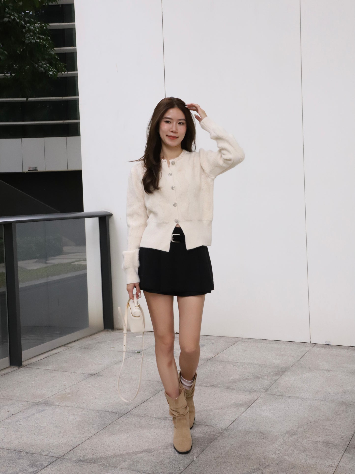 Bling Sliver Button Cardigan