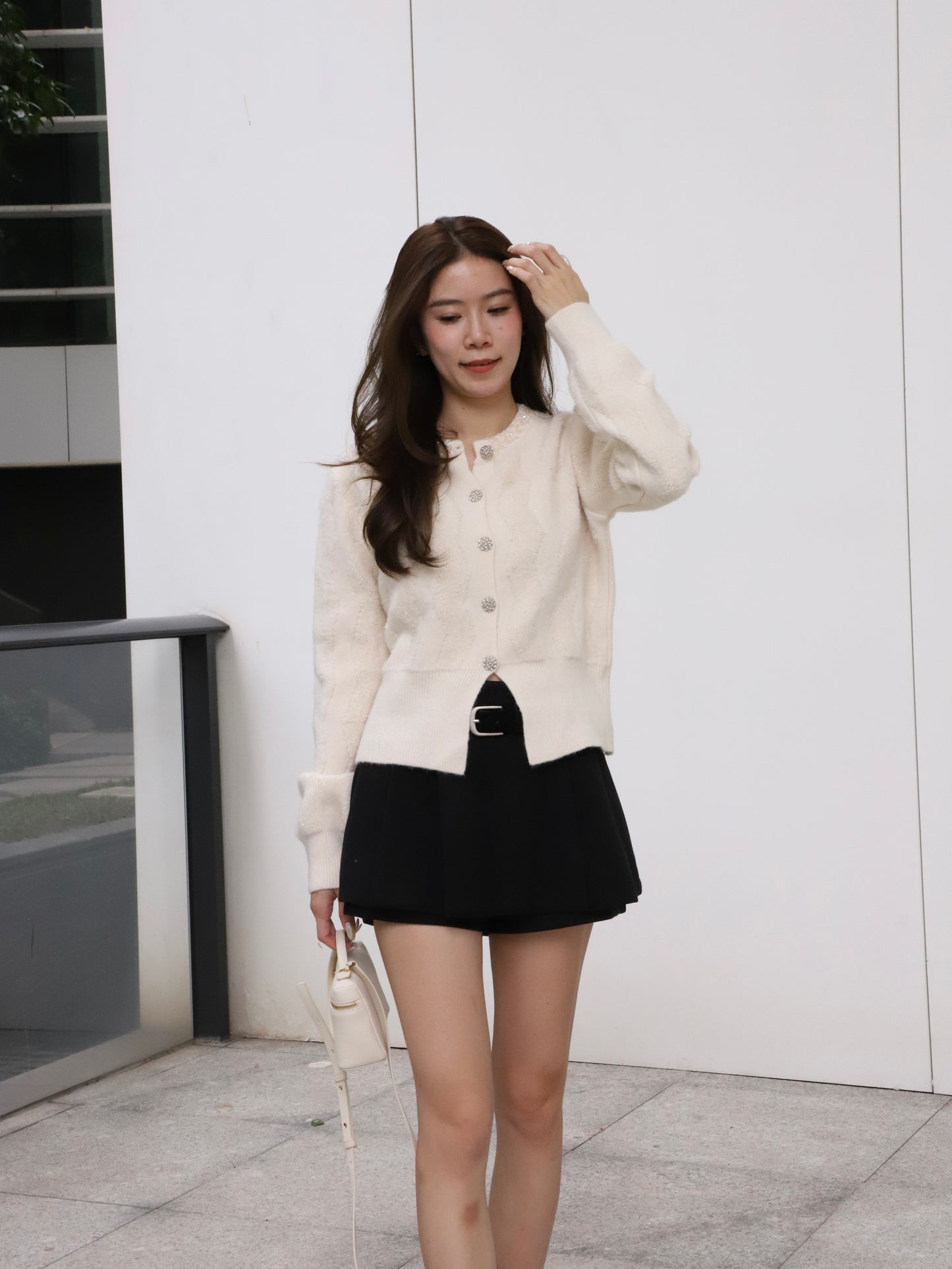 Bling Sliver Button Cardigan