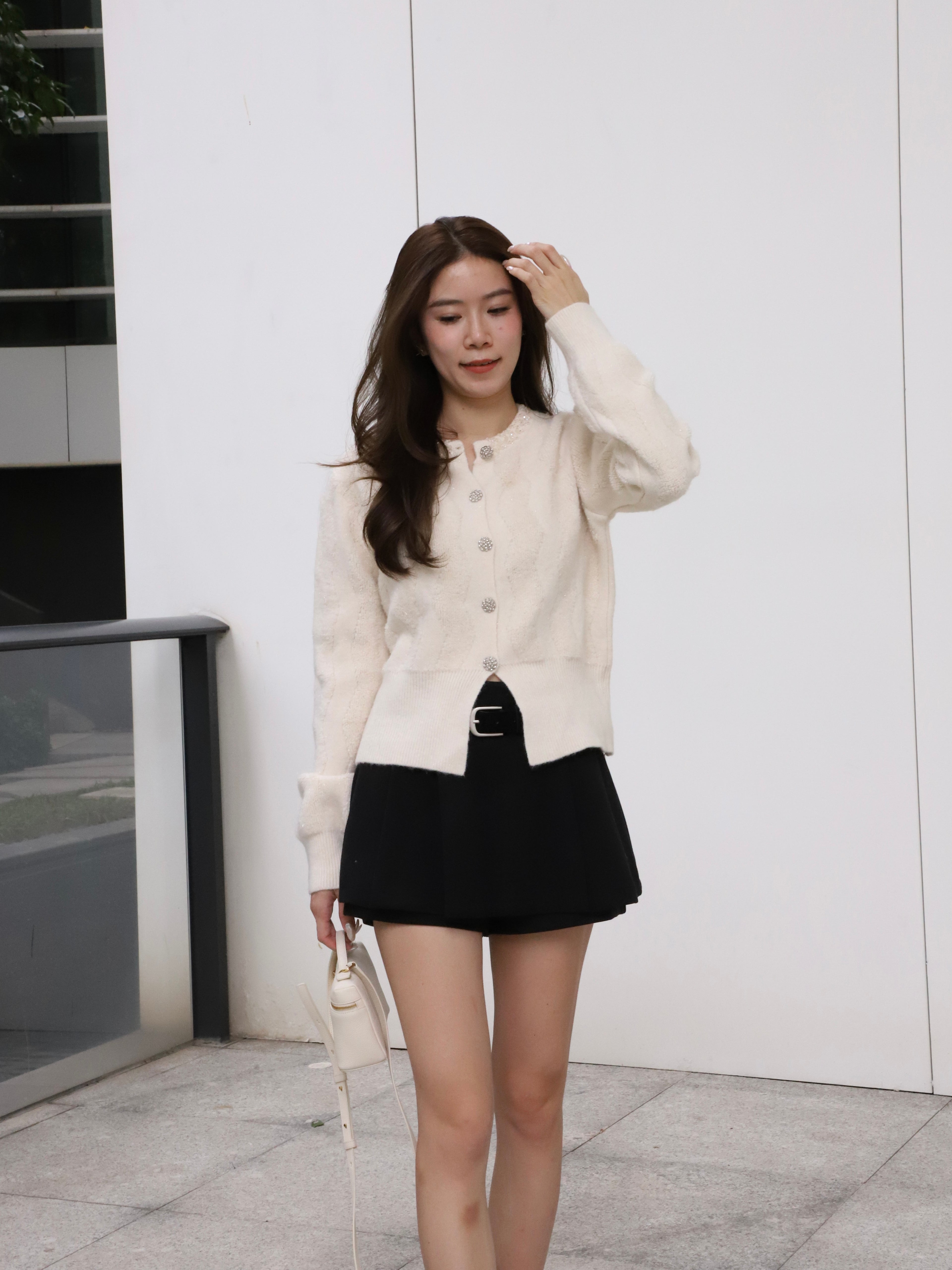 Bling Sliver Button Cardigan