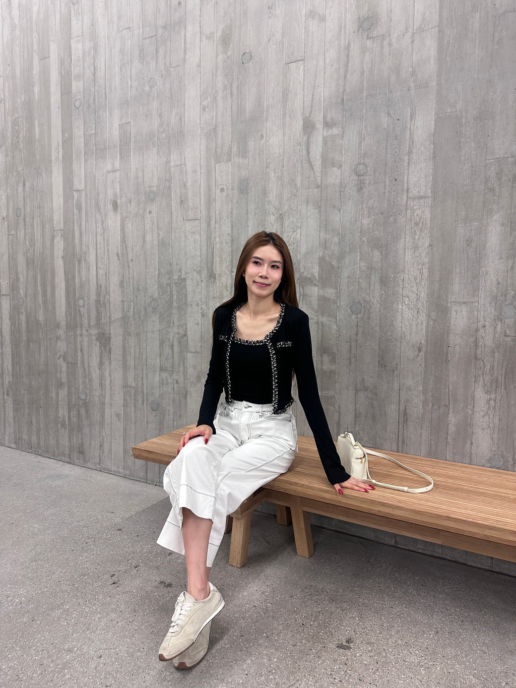 Tweed Outline Tank & Cardigan Set