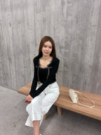 Tweed Outline Tank & Cardigan Set