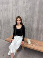 Tweed Outline Tank & Cardigan Set