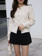 Bling Sliver Button Cardigan