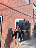 Collar Neck Designed Wool Jacket