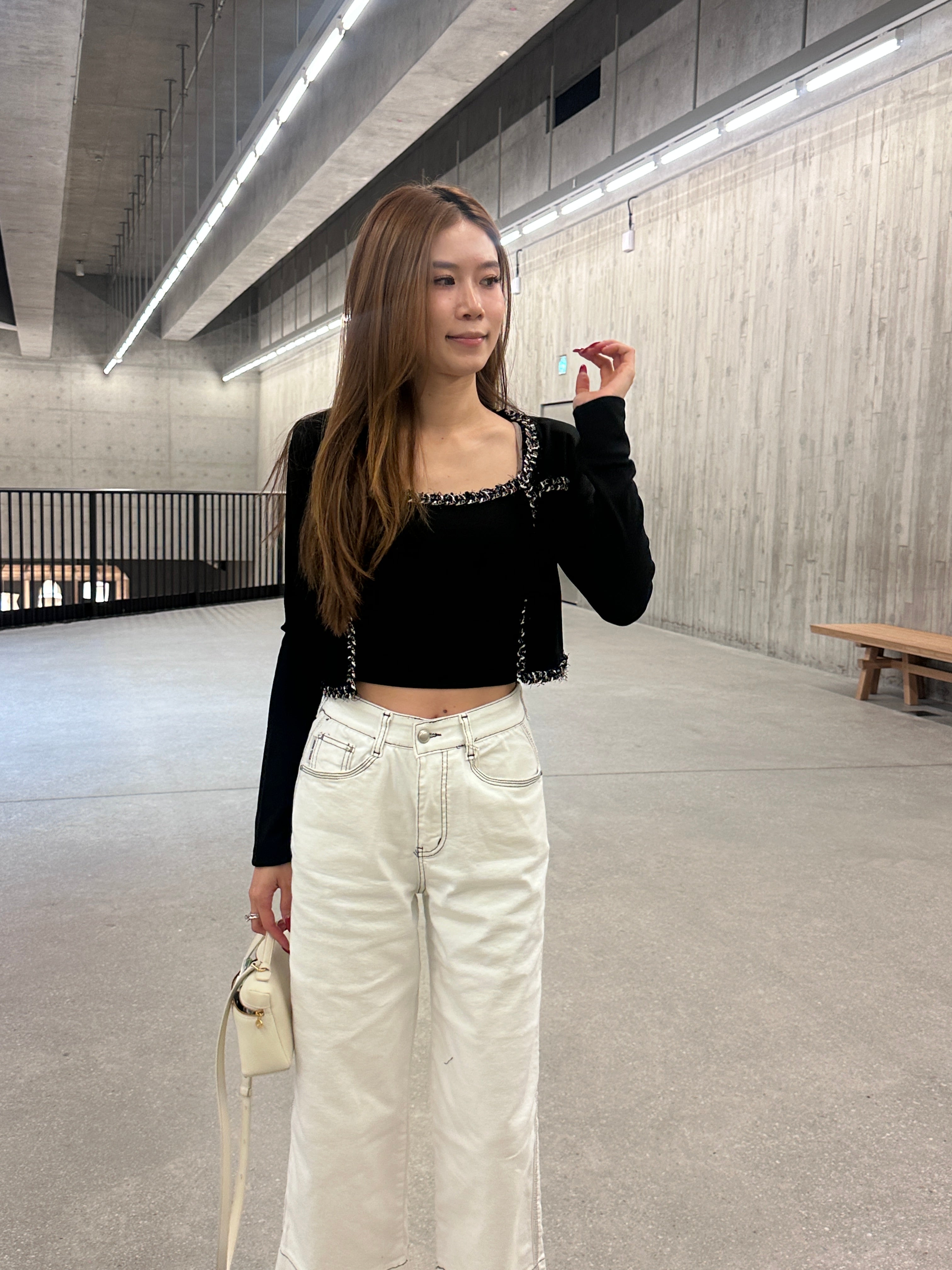 Tweed Outline Tank & Cardigan Set