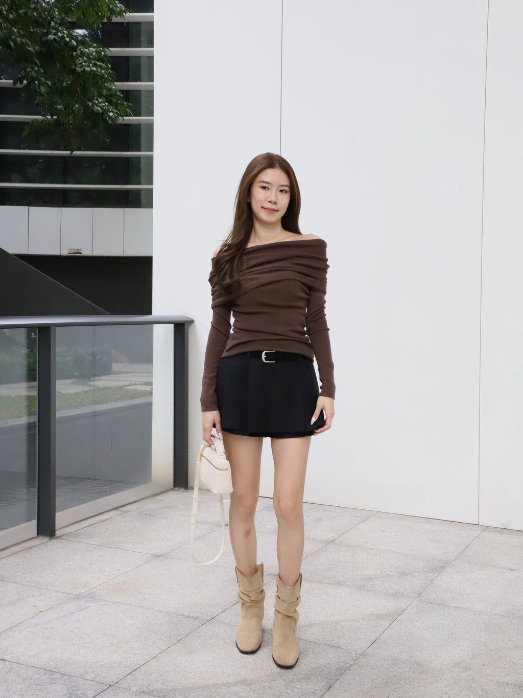 Knitted Thin Off Shoulder Top