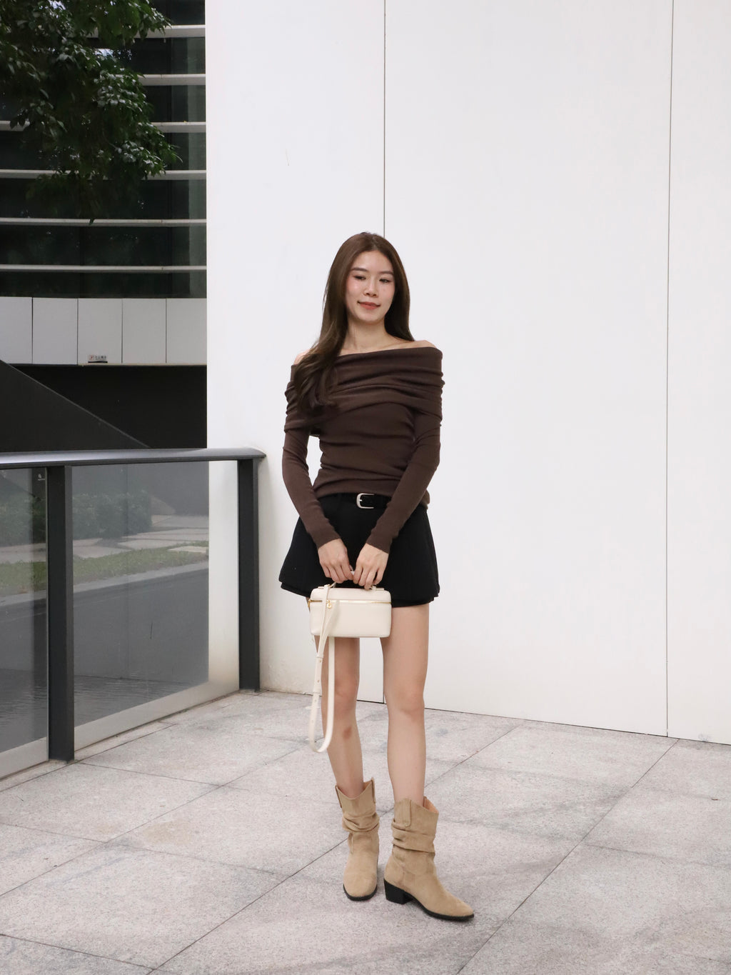 Knitted Thin Off Shoulder Top