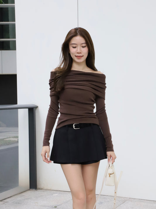 Knitted Thin Off Shoulder Top
