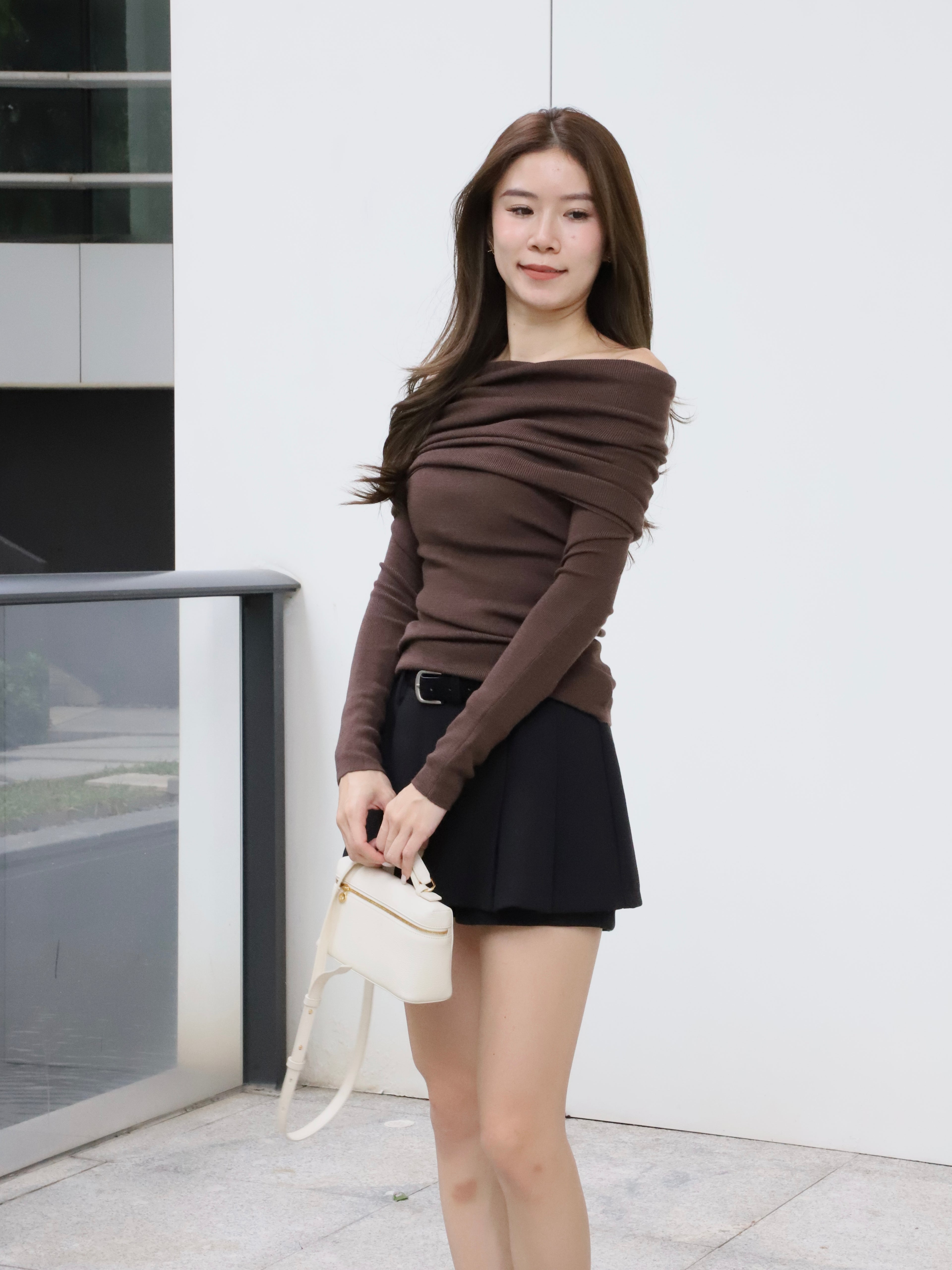 Knitted Thin Off Shoulder Top