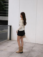 Knitted Thin Off Shoulder Top