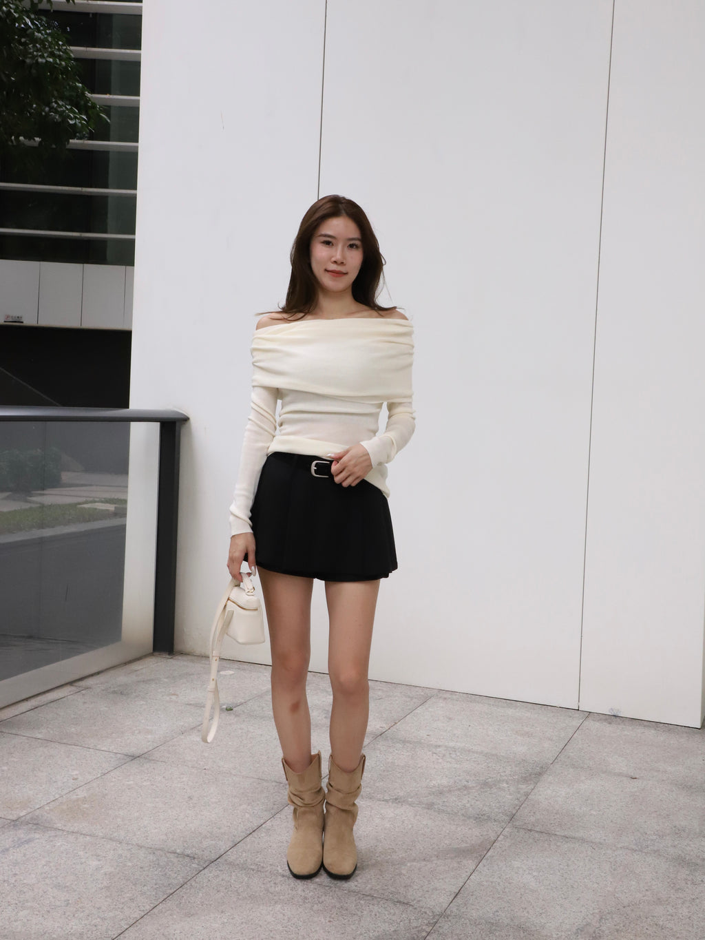 Knitted Thin Off Shoulder Top