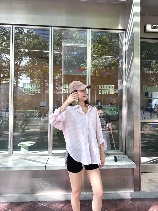 Pink Shirt with Cross at Back