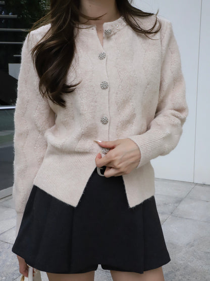 Bling Sliver Button Cardigan