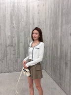 Tweed Outline Tank & Cardigan Set