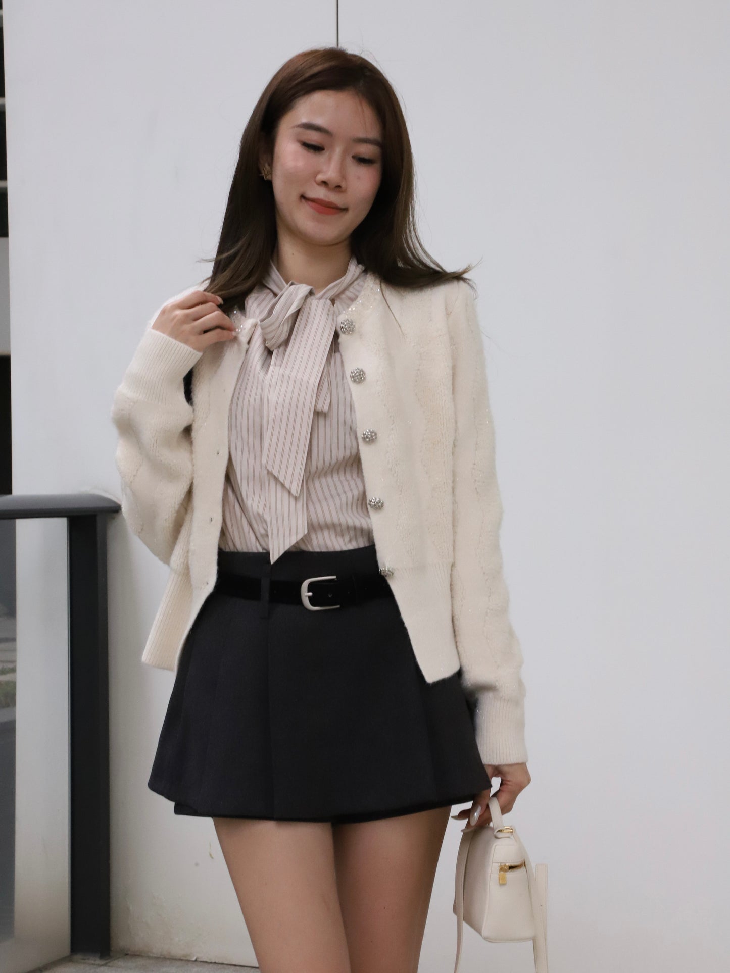 Bling Sliver Button Cardigan