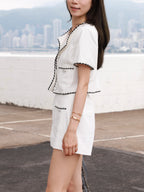 Tweed Jacket & Shorts Set