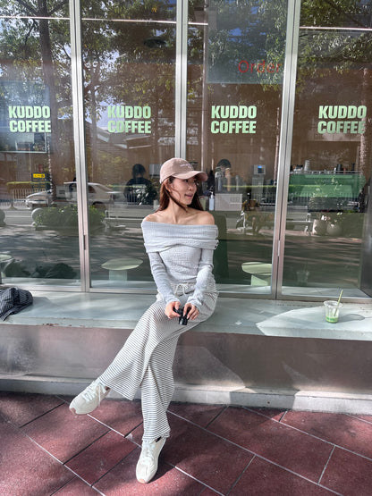 Super Thin Off Shoulder Long Sleeves Top