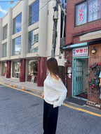 Off shoulder Tied Waist Cotton Long Sleeves
