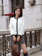 Outline Gold Button Cardigan