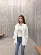 Mix Shirt Layered Trench Coat
