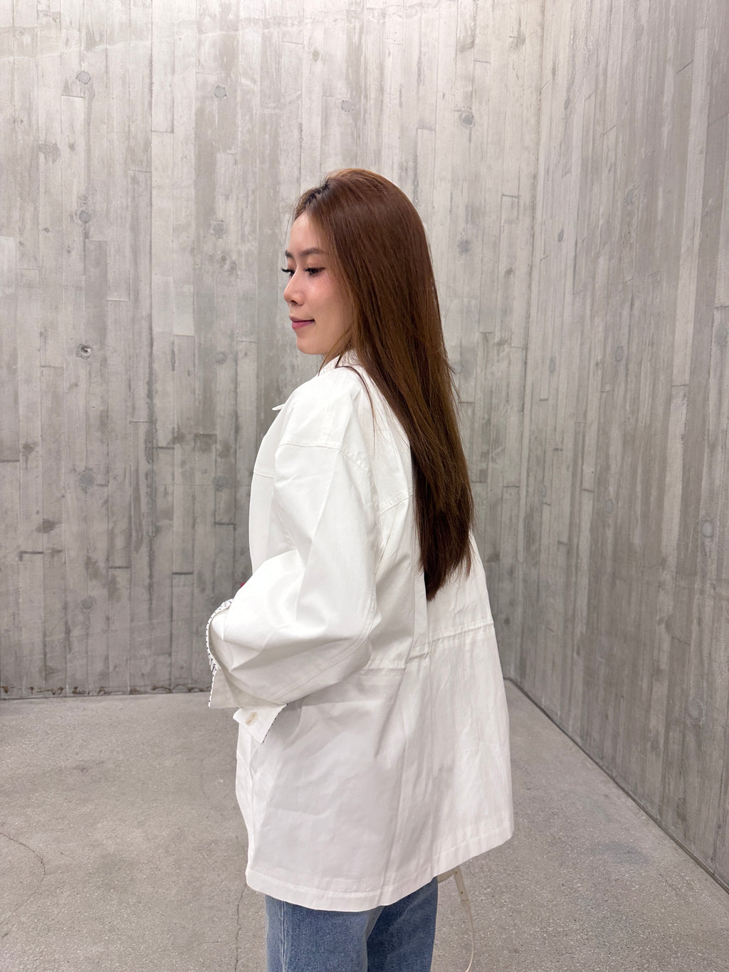 Mix Shirt Layered Trench Coat