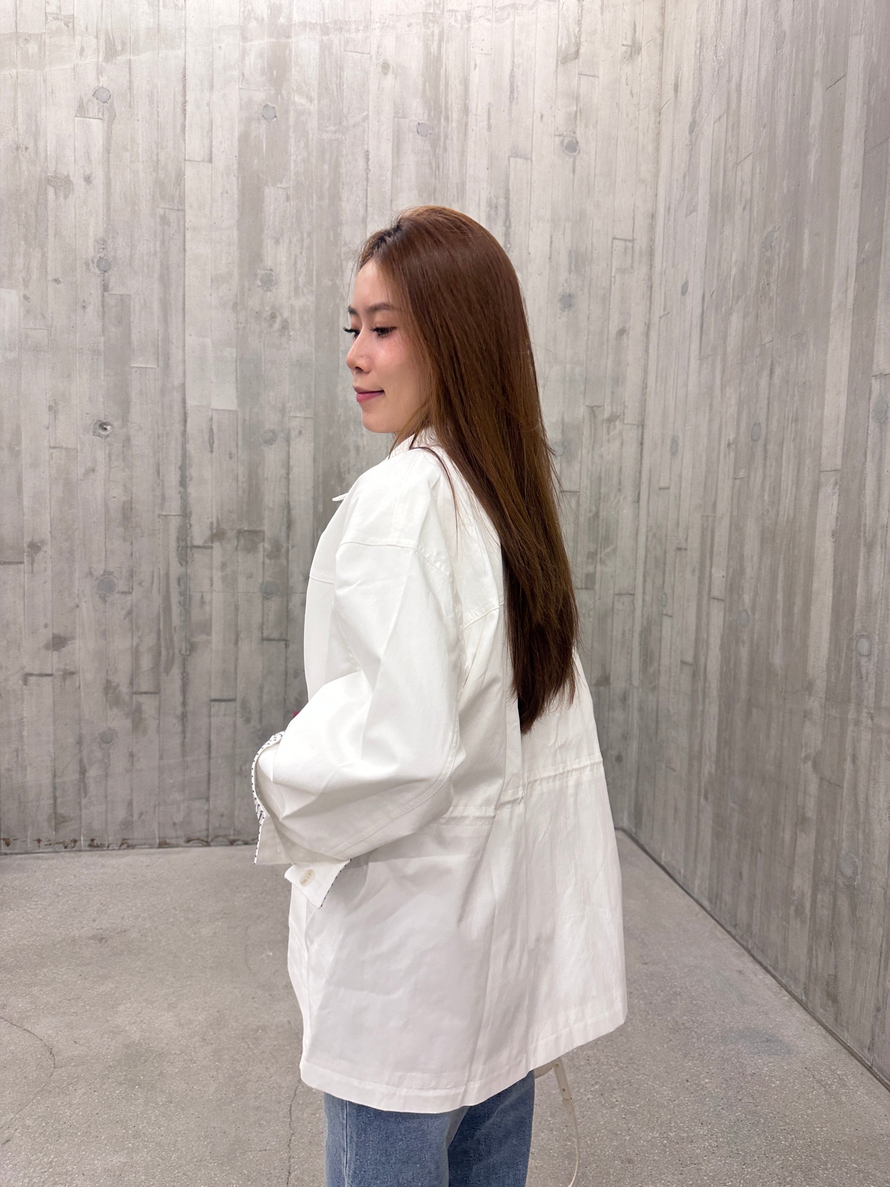 Mix Shirt Layered Trench Coat