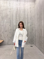 Mix Shirt Layered Trench Coat