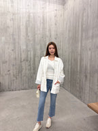 Mix Shirt Layered Trench Coat