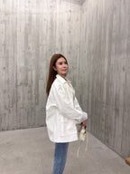 Mix Shirt Layered Trench Coat