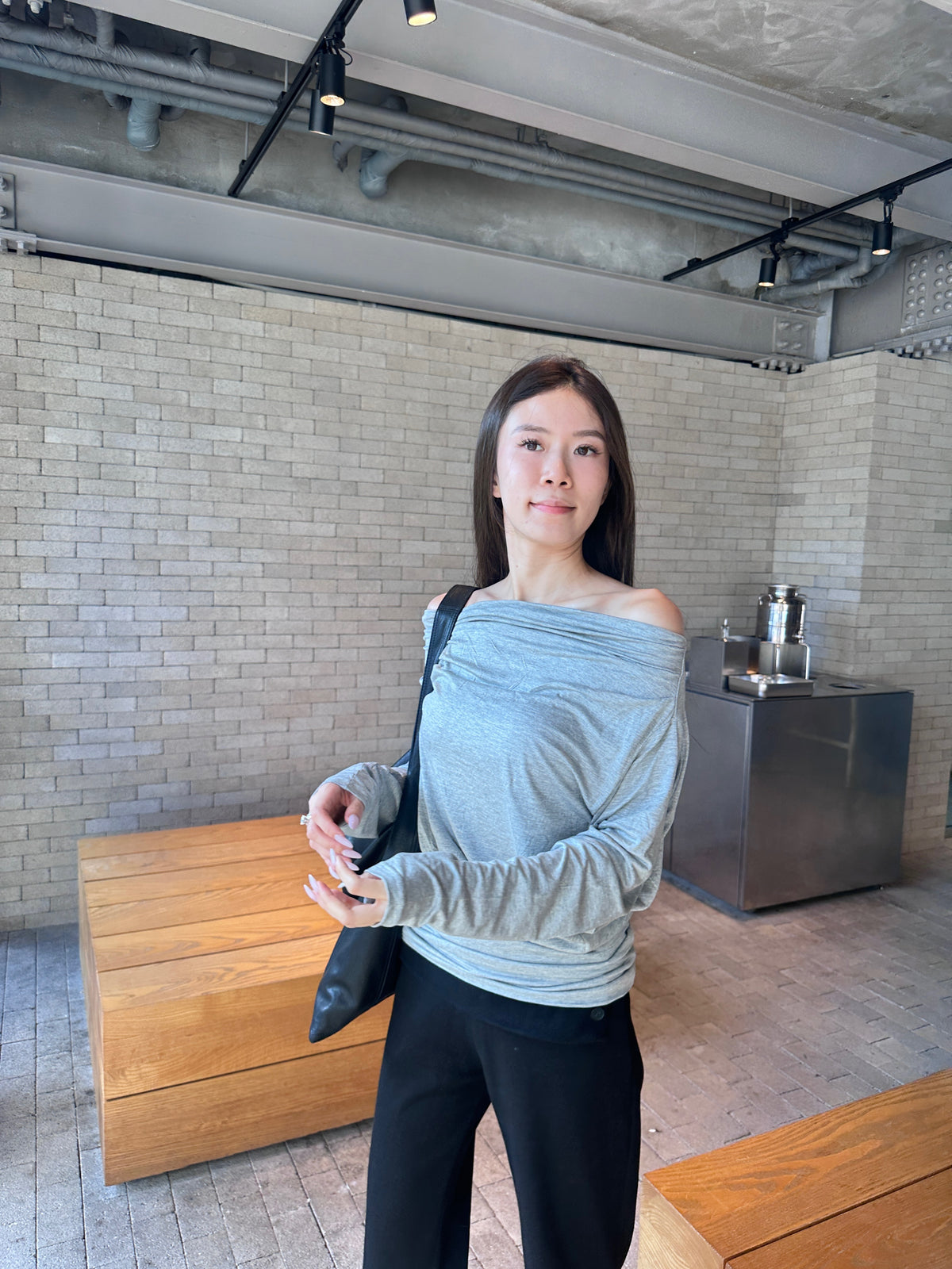 Off shoulder Tied Waist Cotton Long Sleeves