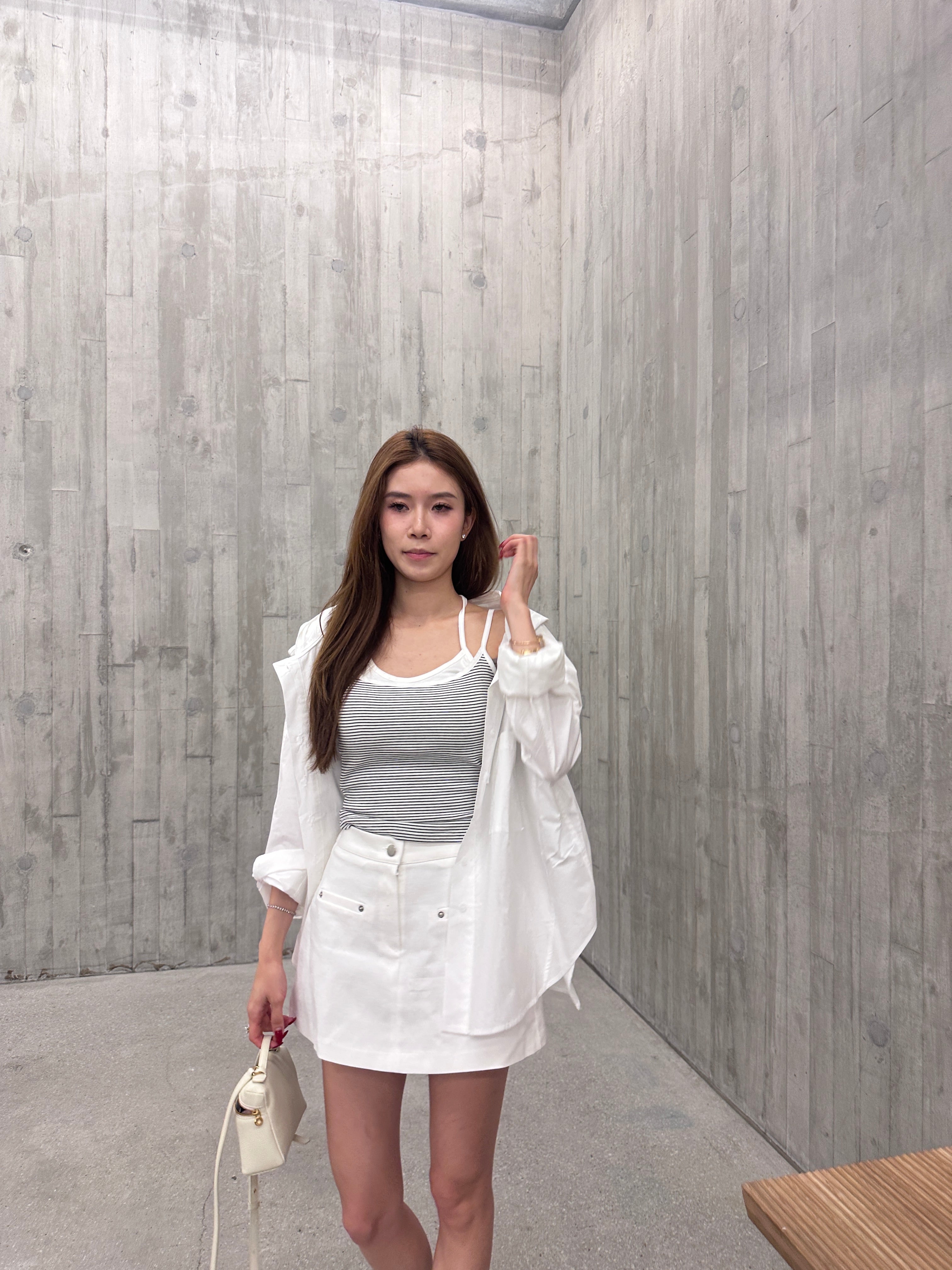 Cross Neck Striped Bra Top