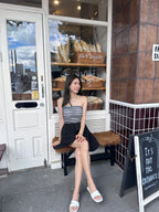 Striped Off Shoulder Jumpsuit