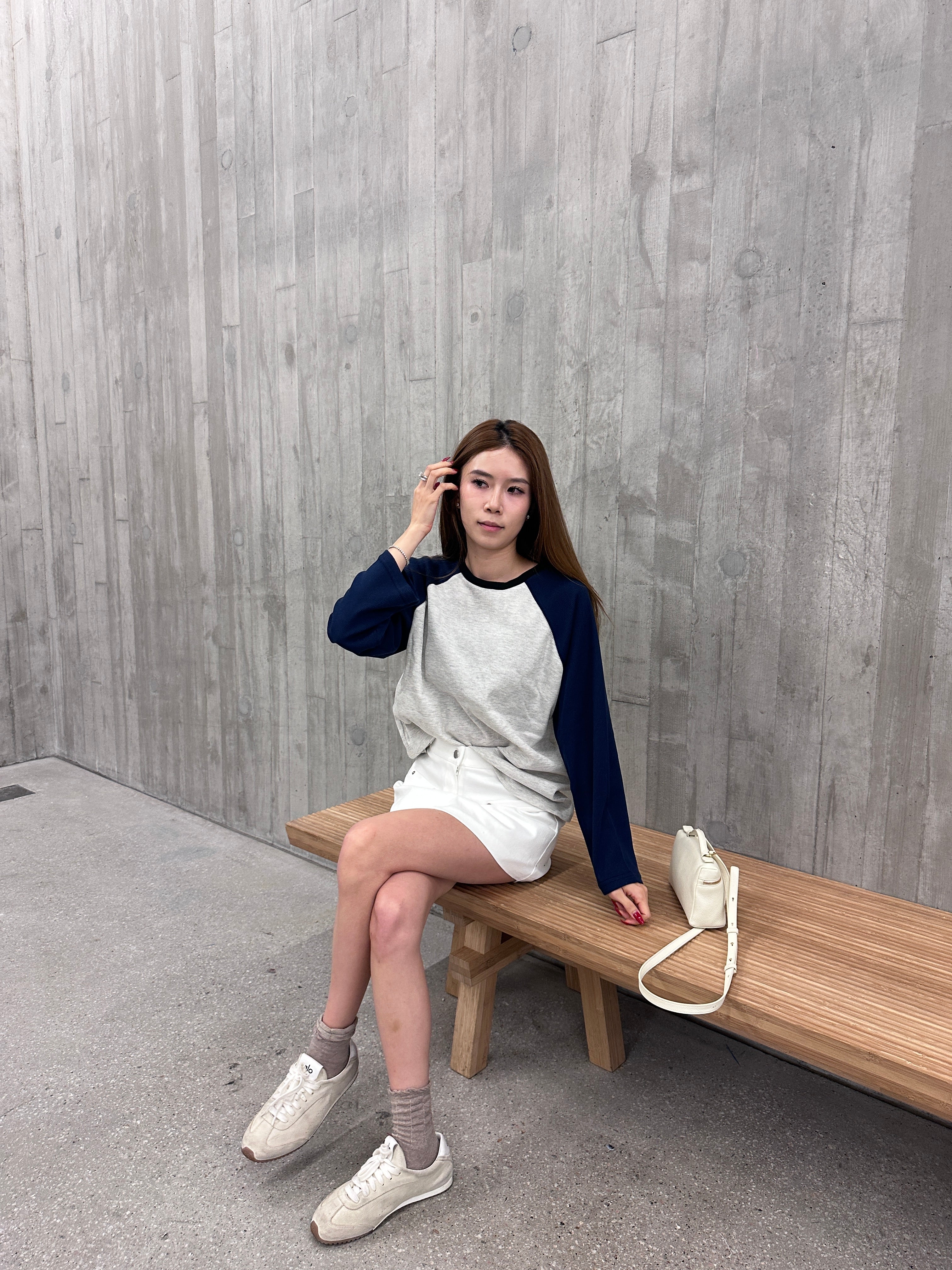 Mix sleeves Cotton Long Sleeves Top