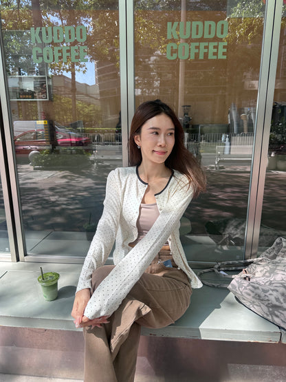 Dotted Cotton Cardigan