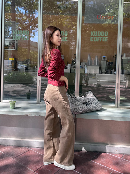 Double Button Autumn Denim Jeans