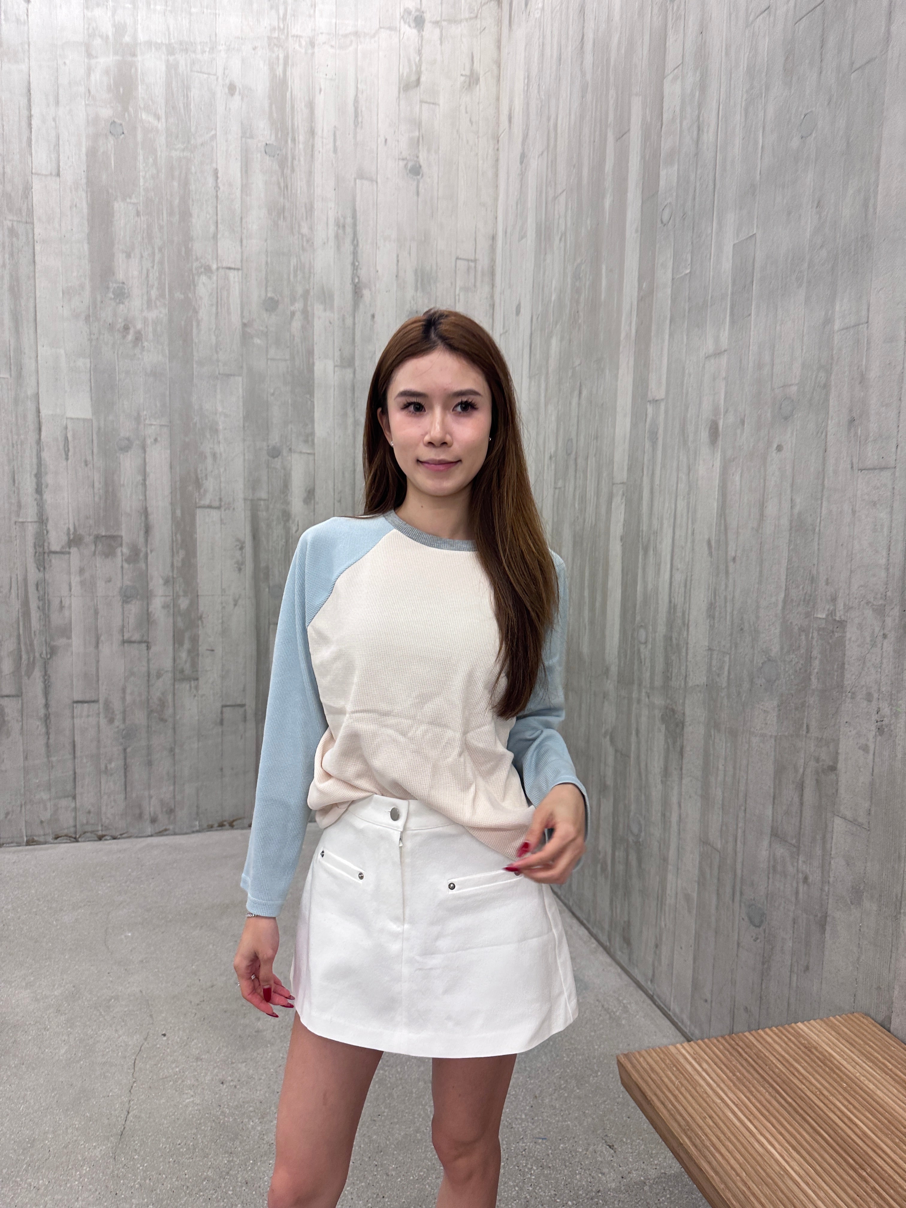 Mix sleeves Cotton Long Sleeves Top